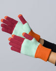 Verloop - Trio Colorblock Knit Touchscreen Gloves -