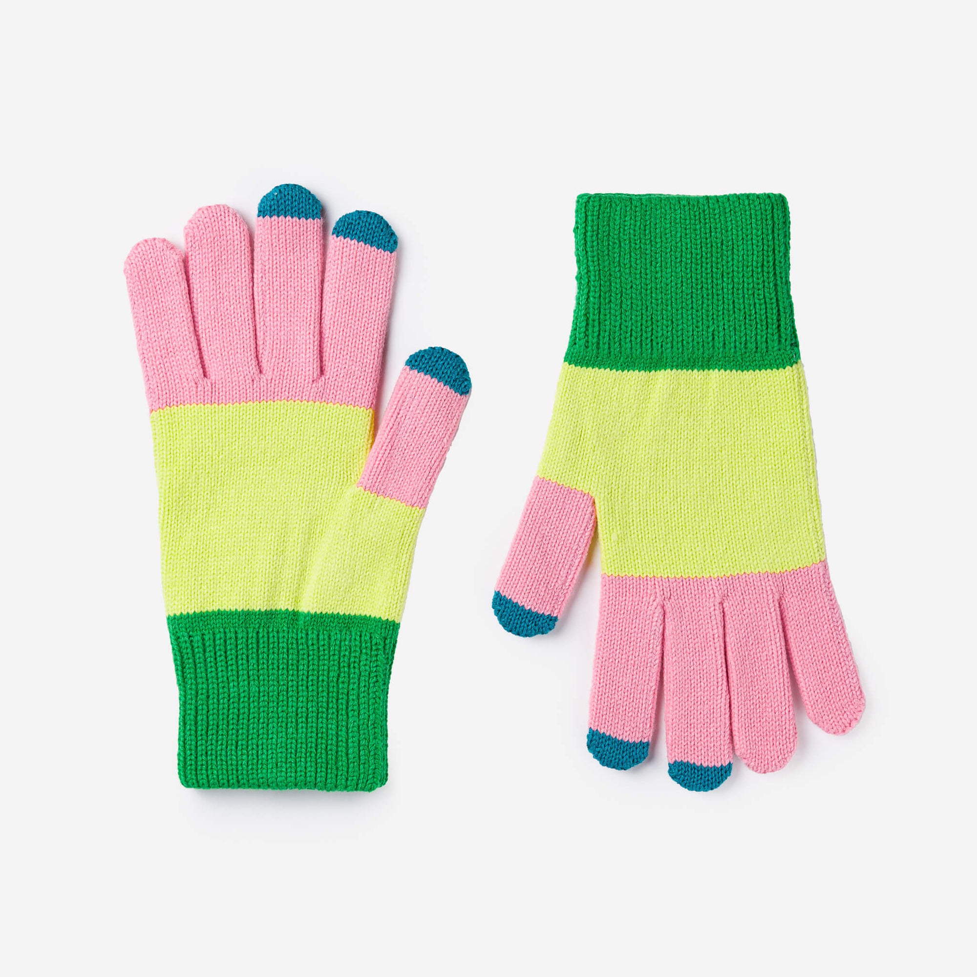 Verloop - Trio Colorblock Knit Touchscreen Gloves -