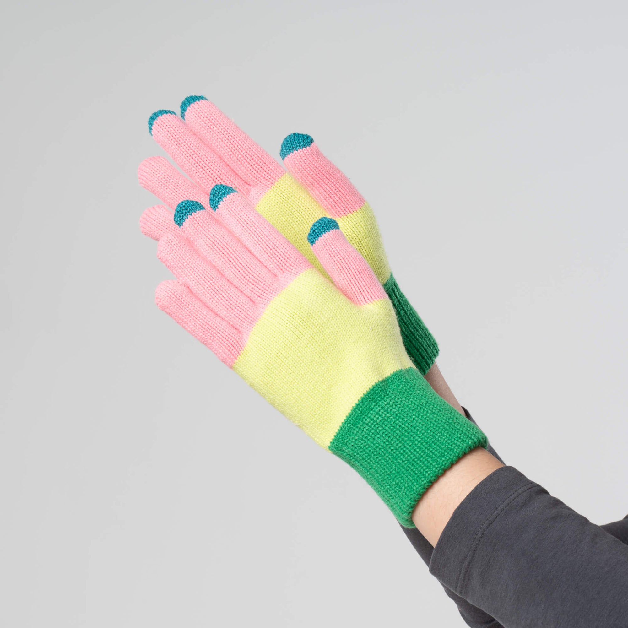 Verloop - Trio Colorblock Knit Touchscreen Gloves -