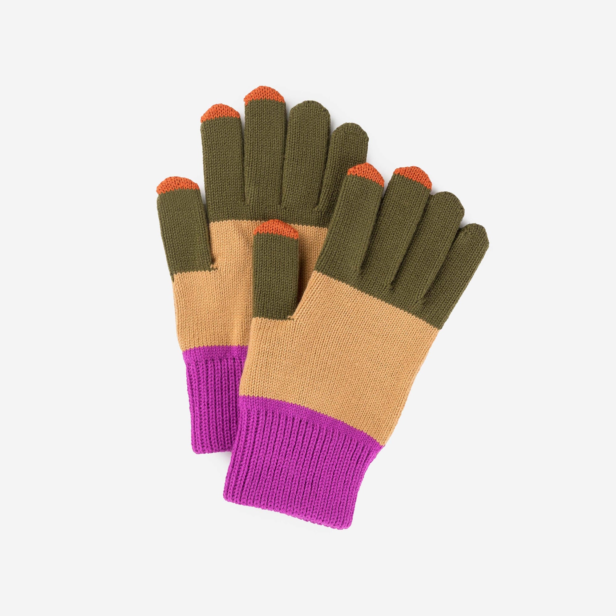 Verloop - Trio Colorblock Knit Touchscreen Gloves -