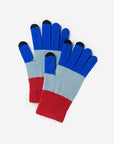 Verloop - Trio Colorblock Knit Touchscreen Gloves - Green Pink