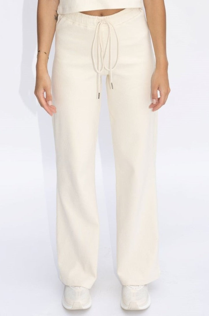 Wildflo Studio - Wide Leg Lounge Pants Cream -