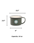 Crow Canyon Home - Camp Wandawega x CCH Soup Mug - Forest Green & Cream -