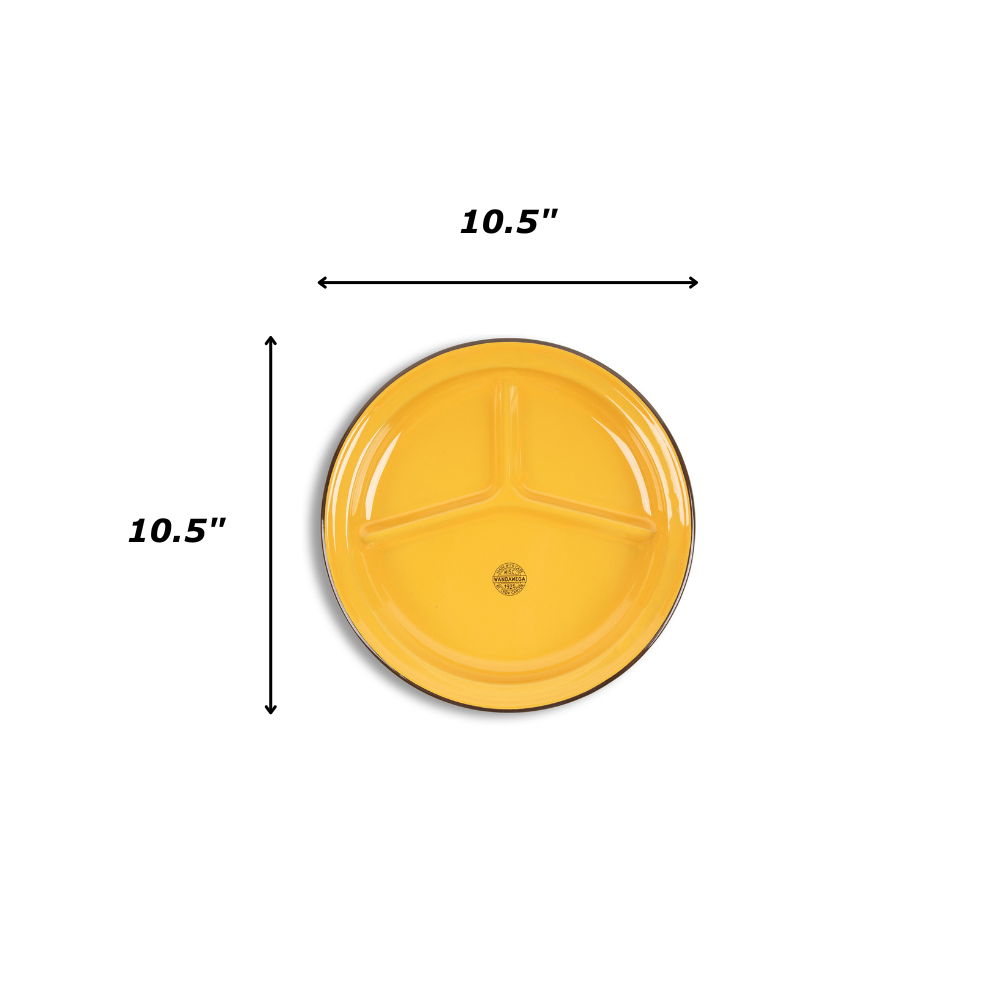 Crow Canyon Home - Camp Wandawega x CCH Divided Camp Plate - Mustard Yellow, Set of 2 -