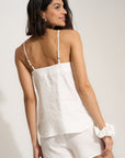 Be Idle - The Linen Cami - White -