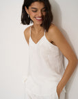 Be Idle - The Linen Cami - White -