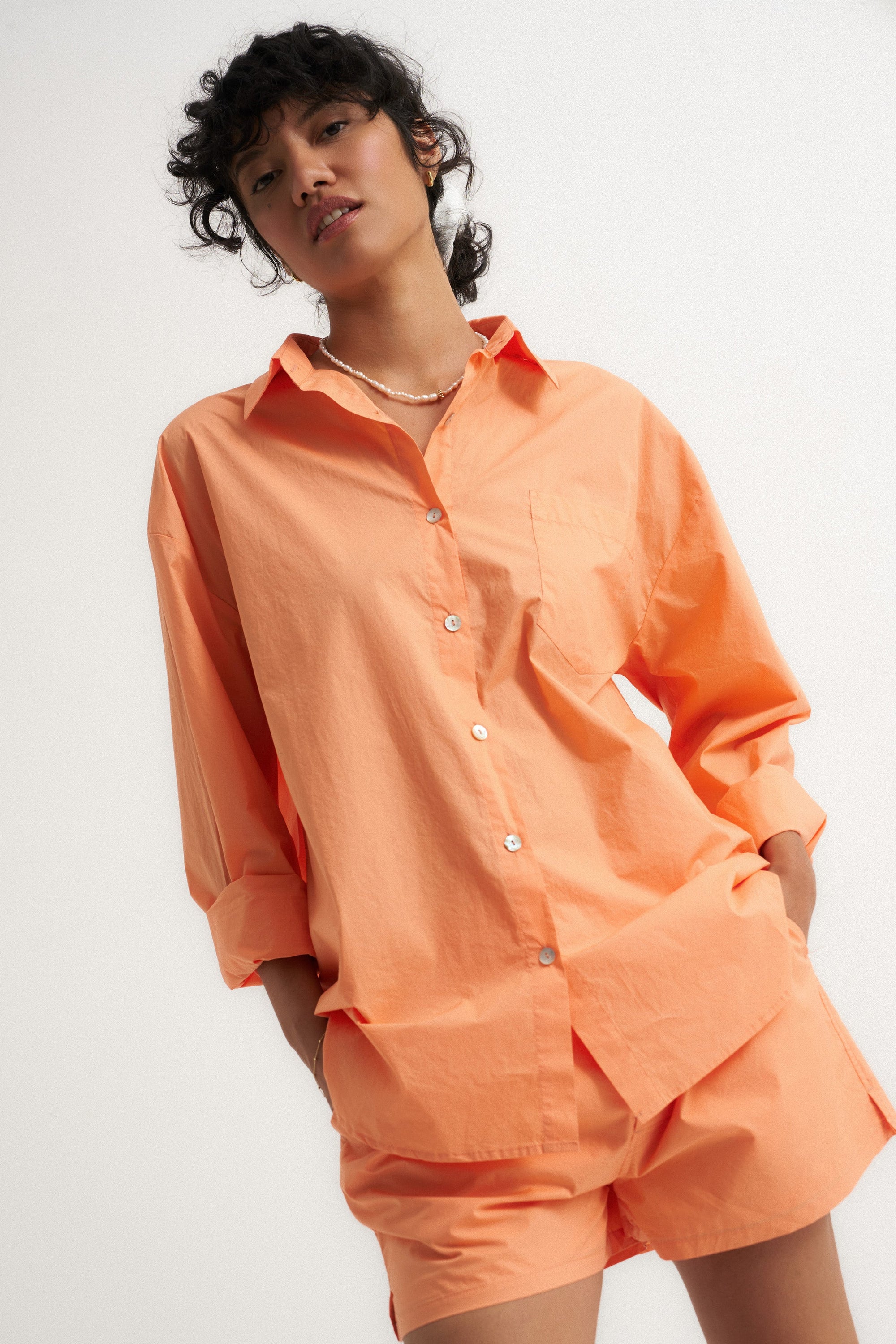 Be Idle - The Poplin Boxer Short - Peach -