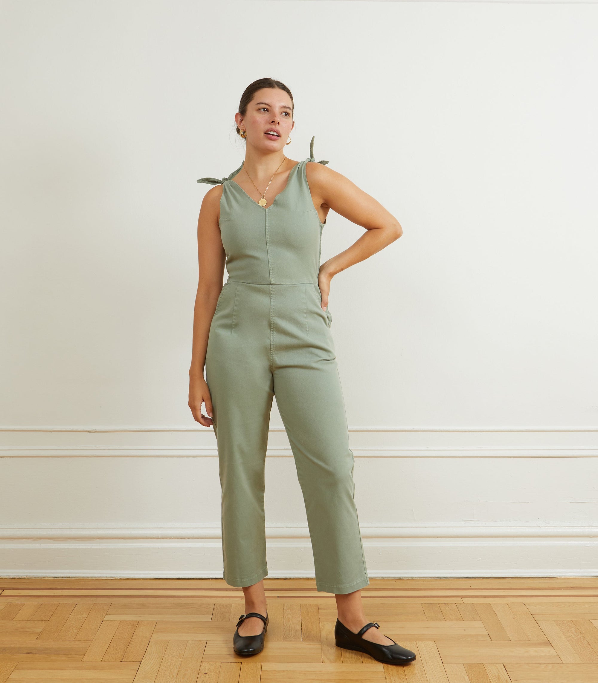 Loup - Slate Tie Strap Coveralls - Cardamom -