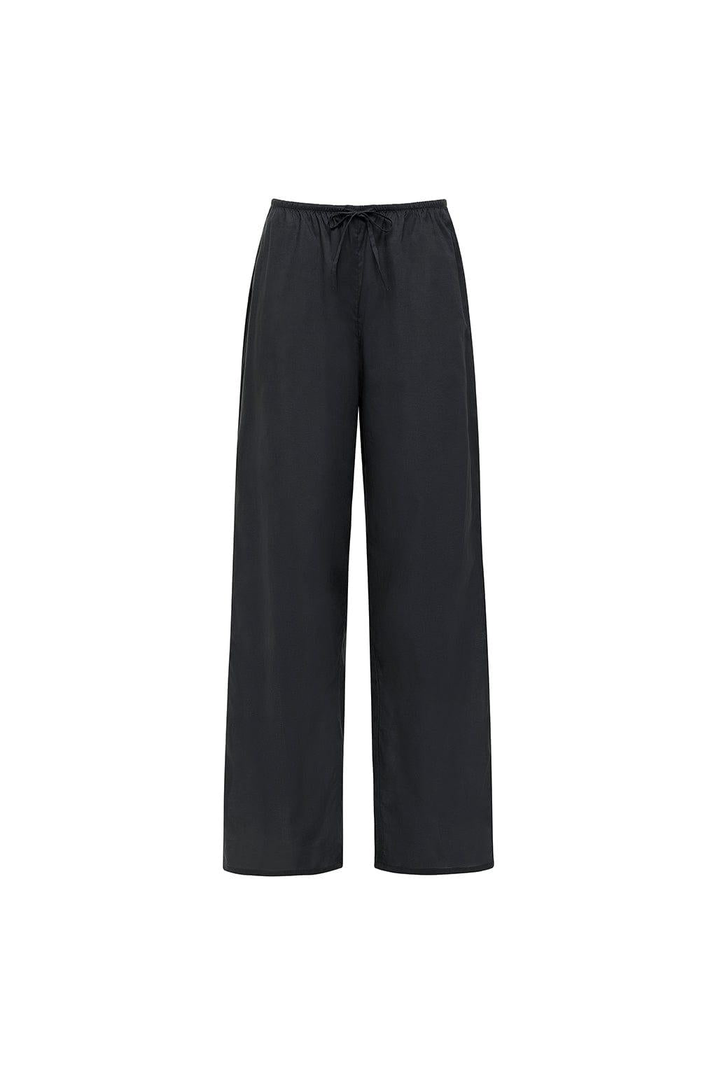 Montce - Charcoal Drawstring Wide Leg Pant -