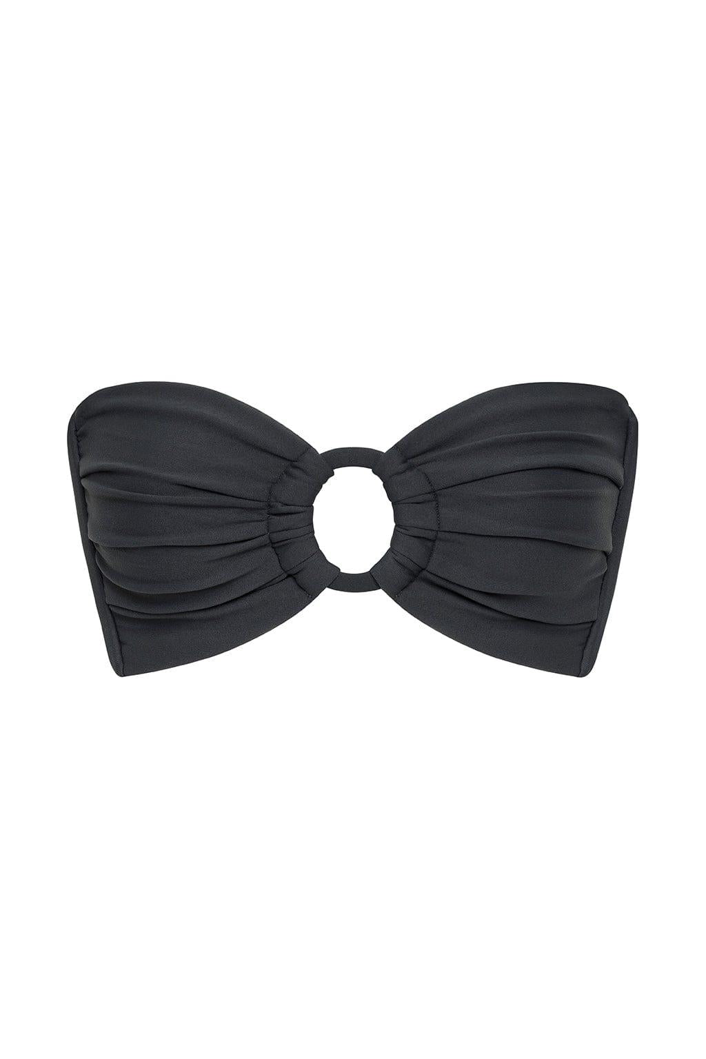 Montce - Charcoal Tori Ties Bandeau Bikini Top -