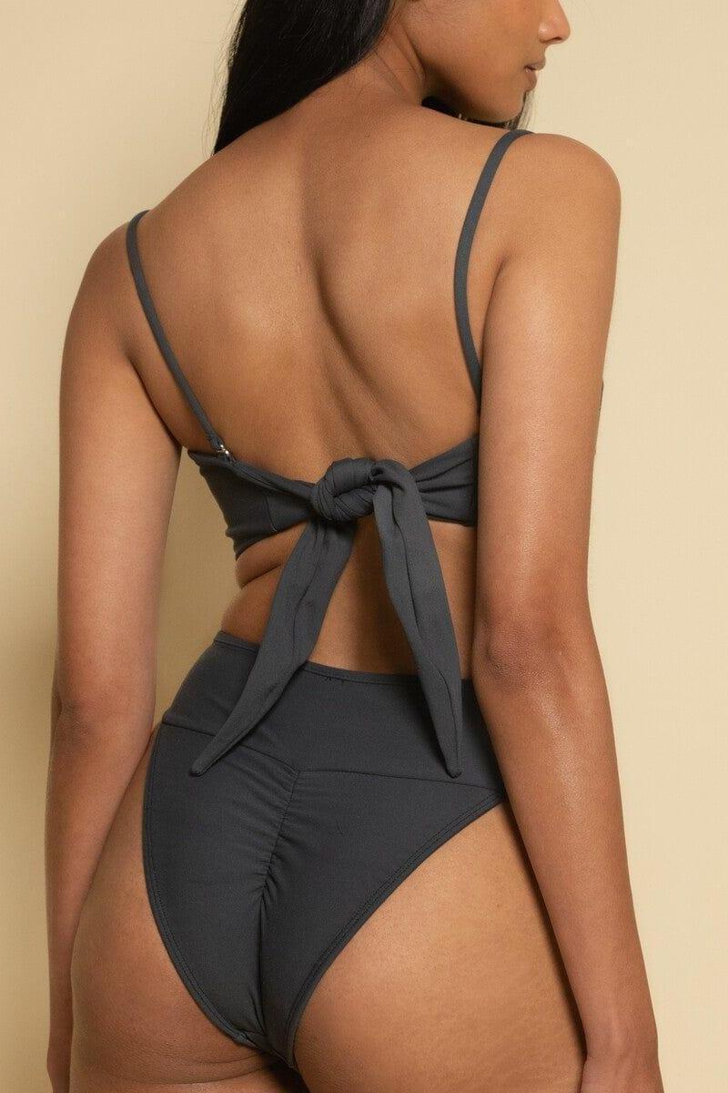 Montce - Charcoal Tamarindo Binded Bikini Bottom -