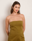 Loup - Beverly Strapless Jumpsuit - Chartreuse -