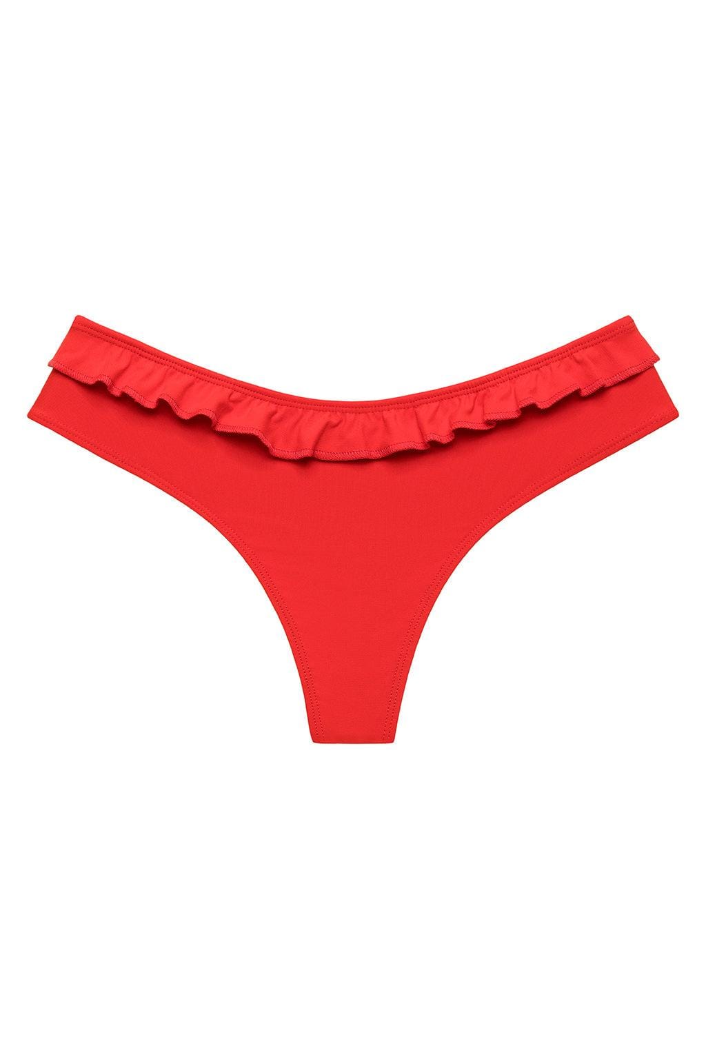 Montce - Cherry Nu-Micro Ruffle Bikini Bottom -