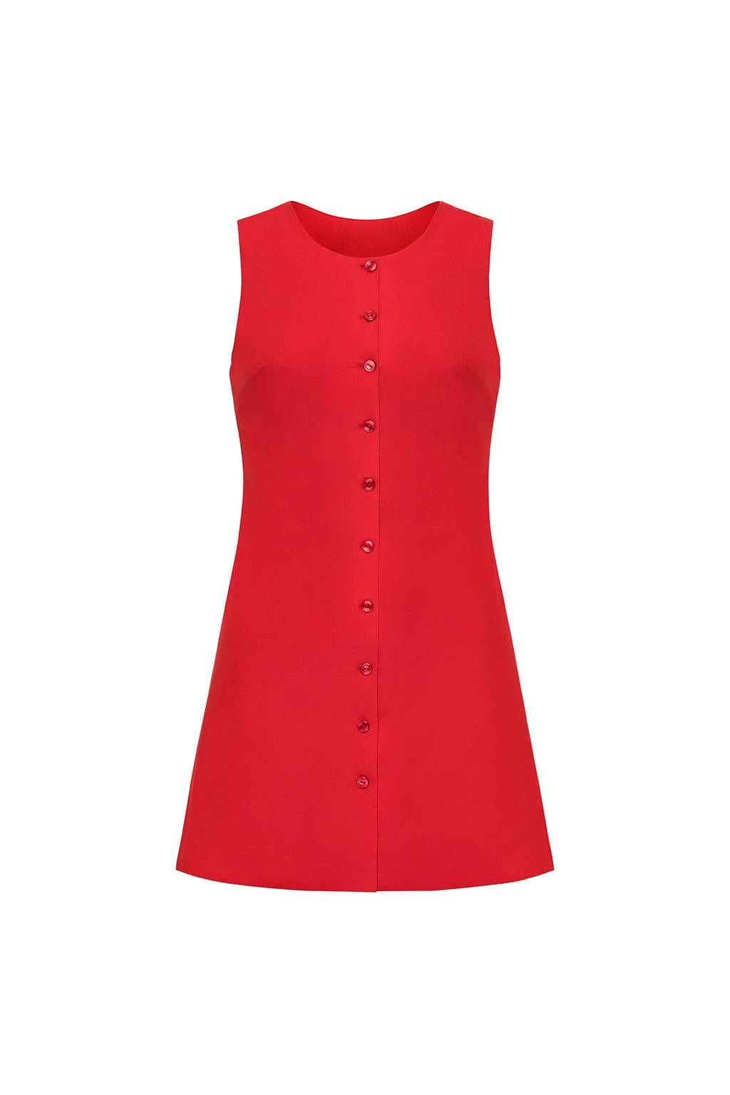 Montce - Cherry Button Down Tank Dress -