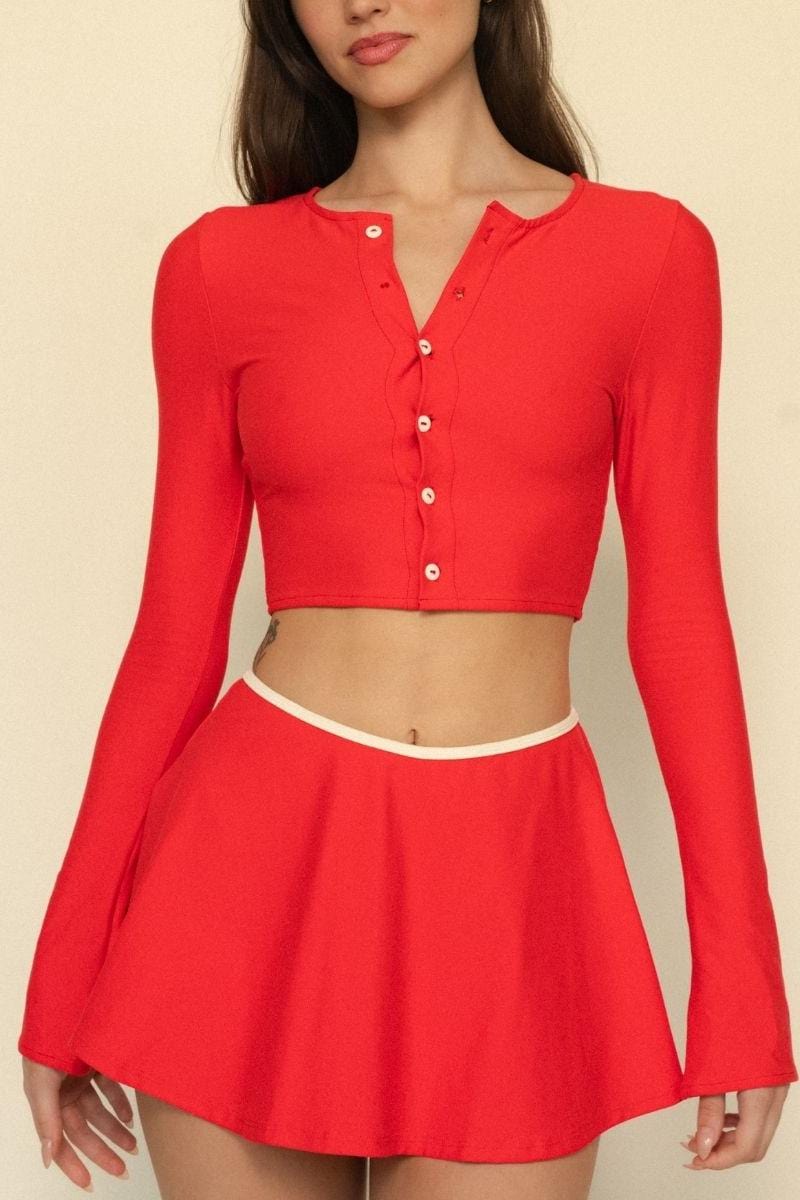Montce - Cherry Cream Binded Ballet Skirt -
