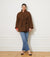 Loup - Valentina Sherpa Wrap Coat - Chocolate -
