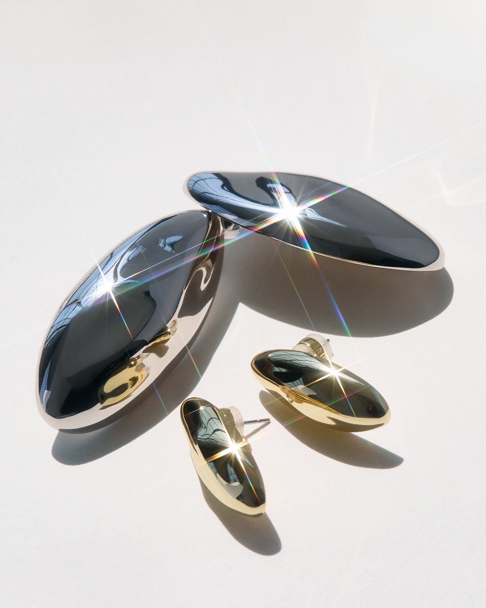 Luv Aj - The XL Chrome Orb Studs -