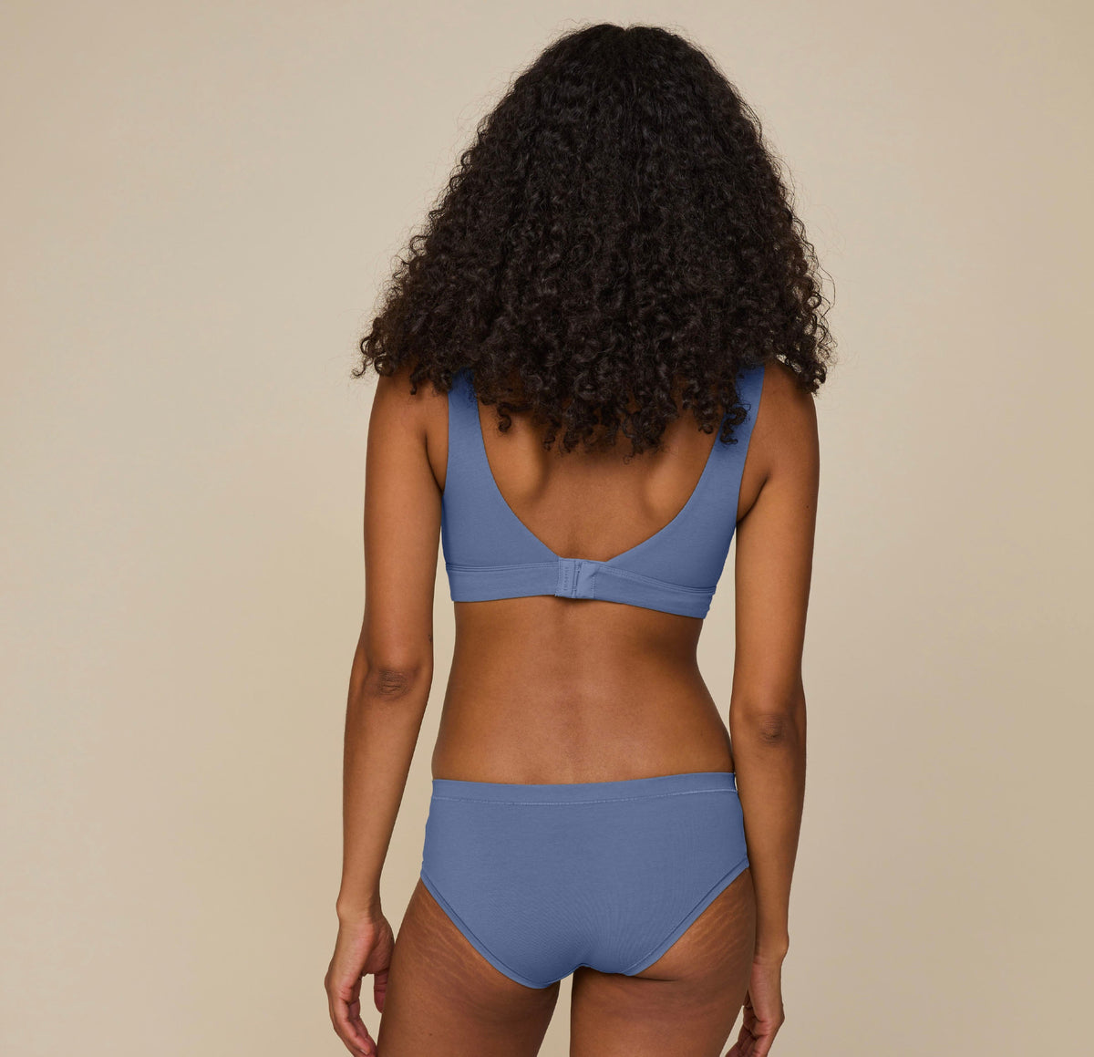 Harper Wilde - Cloud Cotton Scoop Bralette - Cerulean -