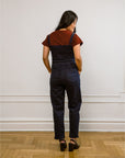 Loup - Claudia Zip Front Cropped Jumpsuit - Dark Indigo -