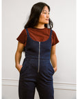 Loup - Claudia Zip Front Cropped Jumpsuit - Dark Indigo -