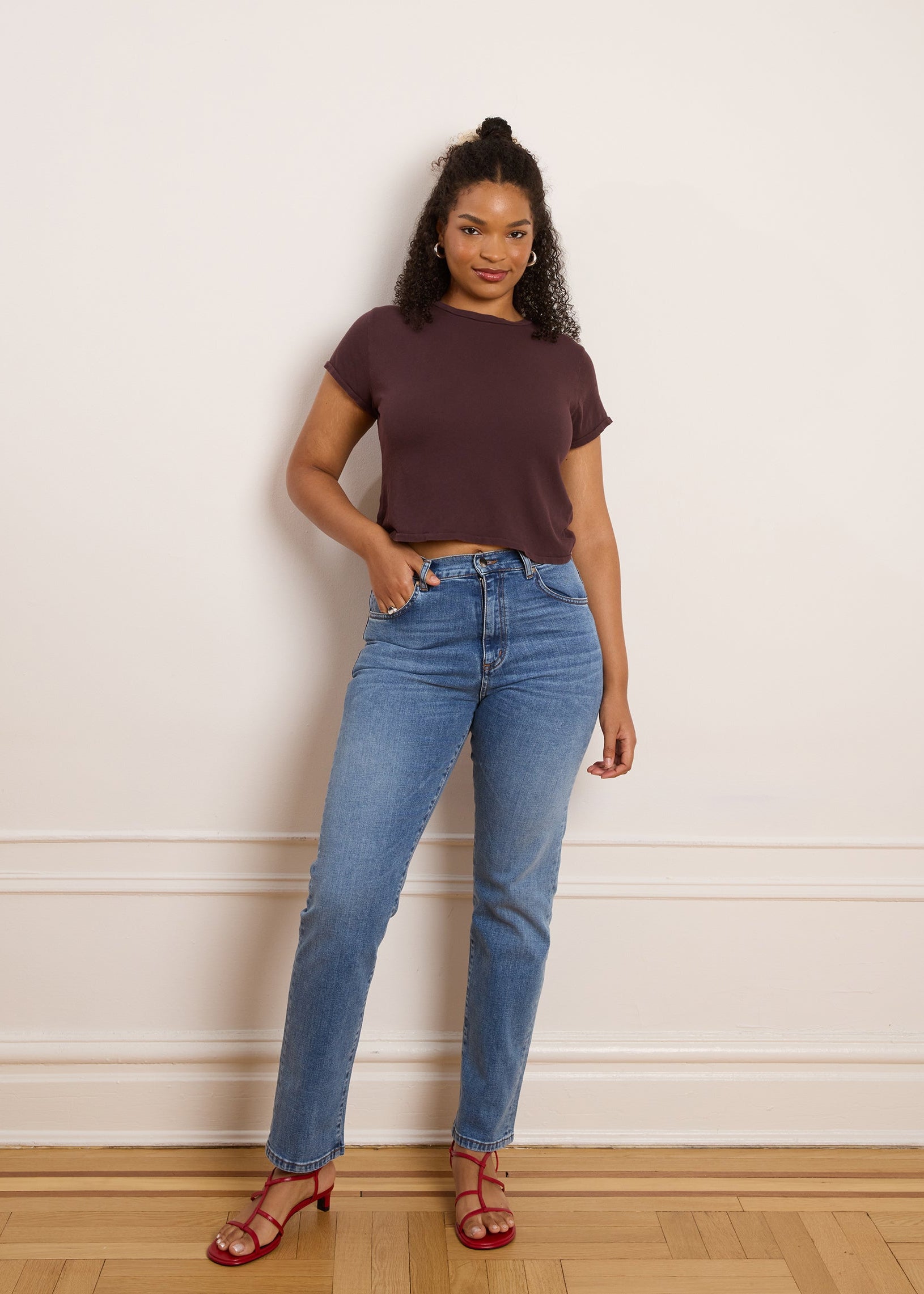 Loup - Winona High Rise Stovepipe Jeans - Indigo -