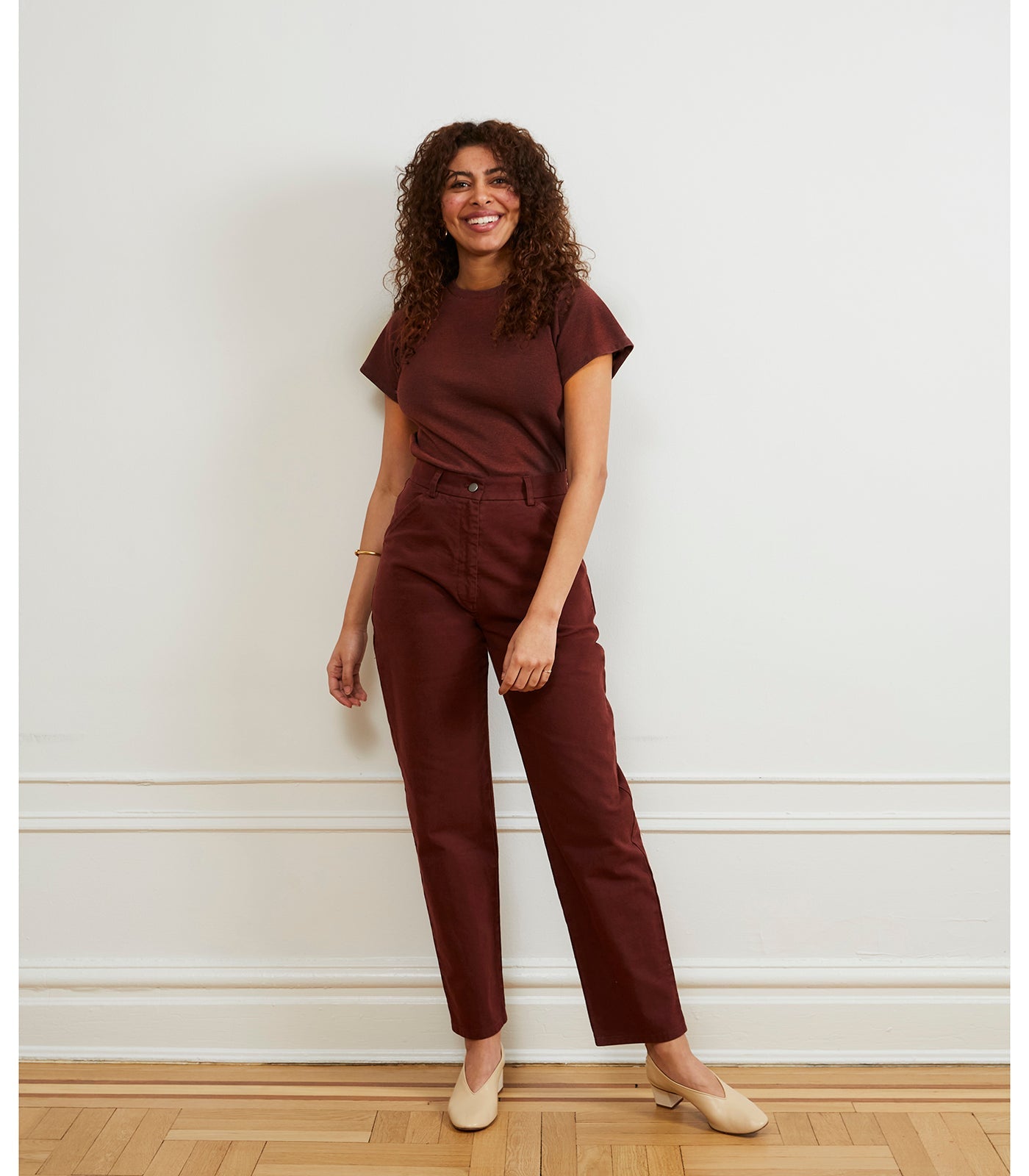 Loup - Agnes High Rise Painter Pants - Coffee -