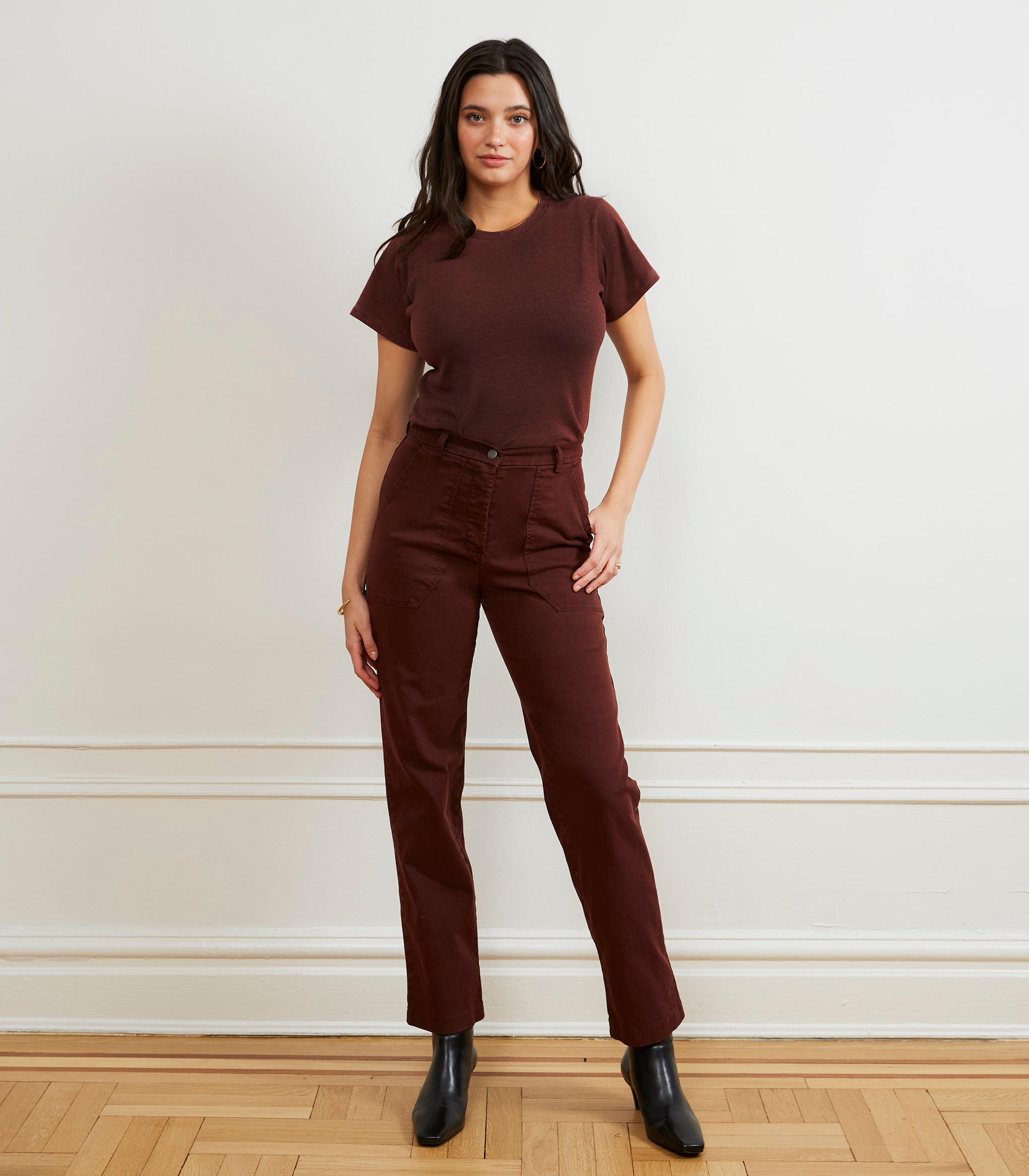 Loup - Long James Straight-Leg Work Pant - Coffee -