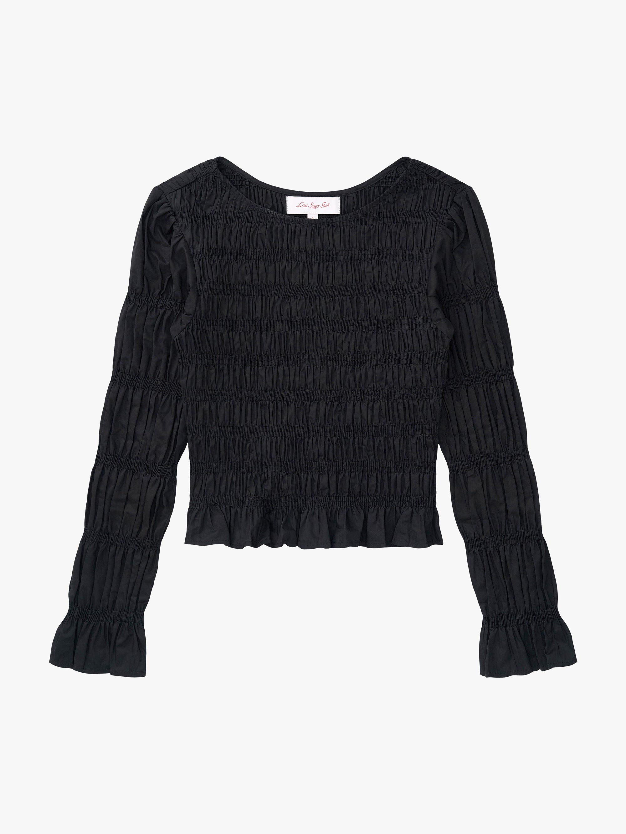 Lisa Says Gah - Rue Smocked Long Sleeve - Black -