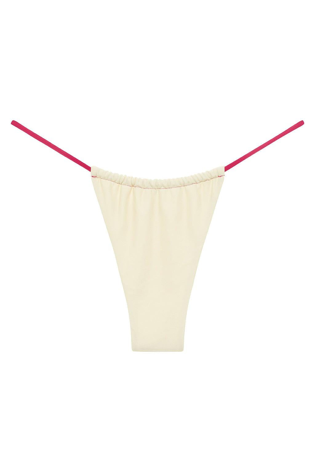 Montce - Cream Raspberry Binded Brasil Bikini Bottom -