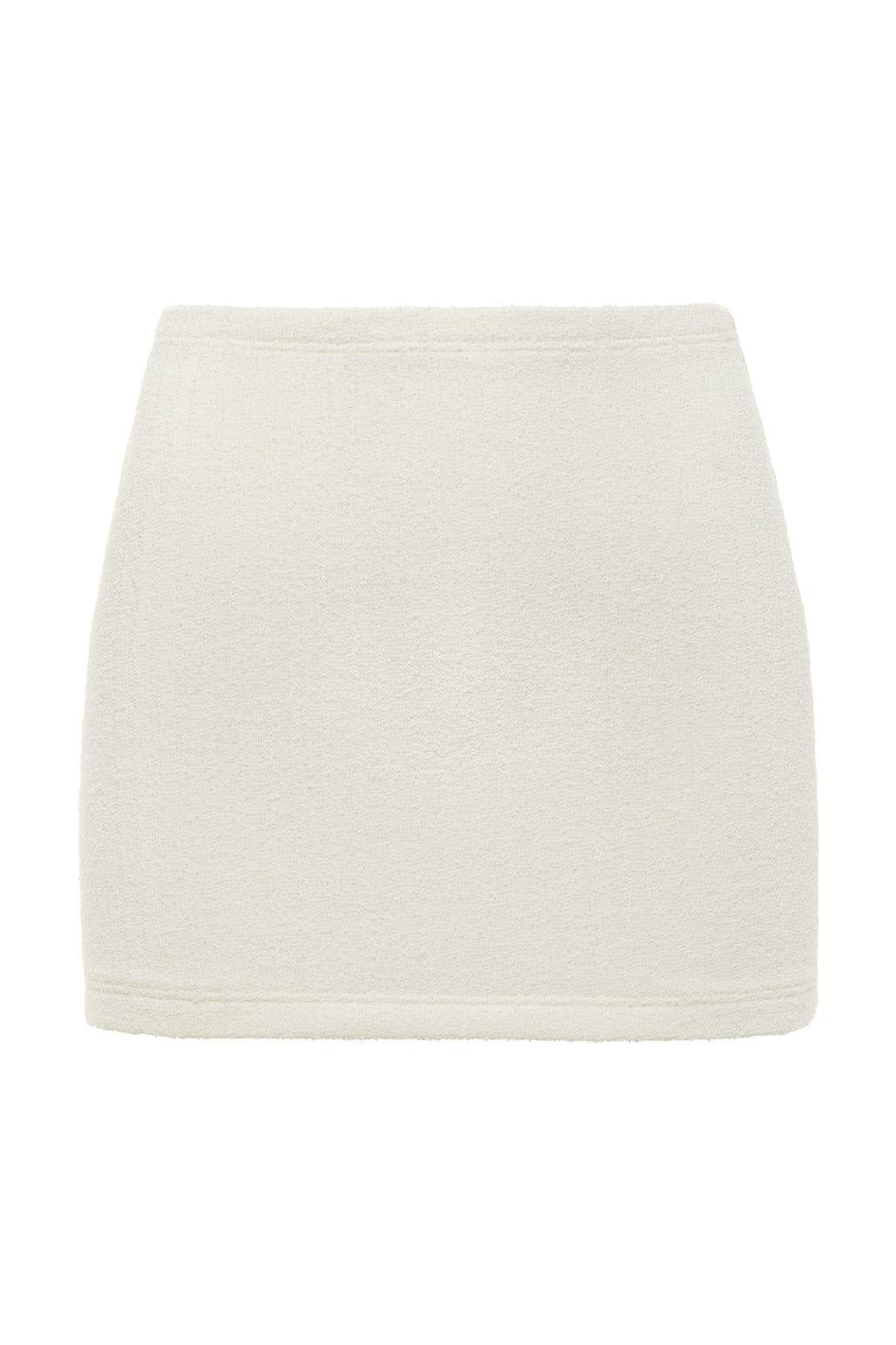 Montce - Cream Terry Rib Micro Skirt -