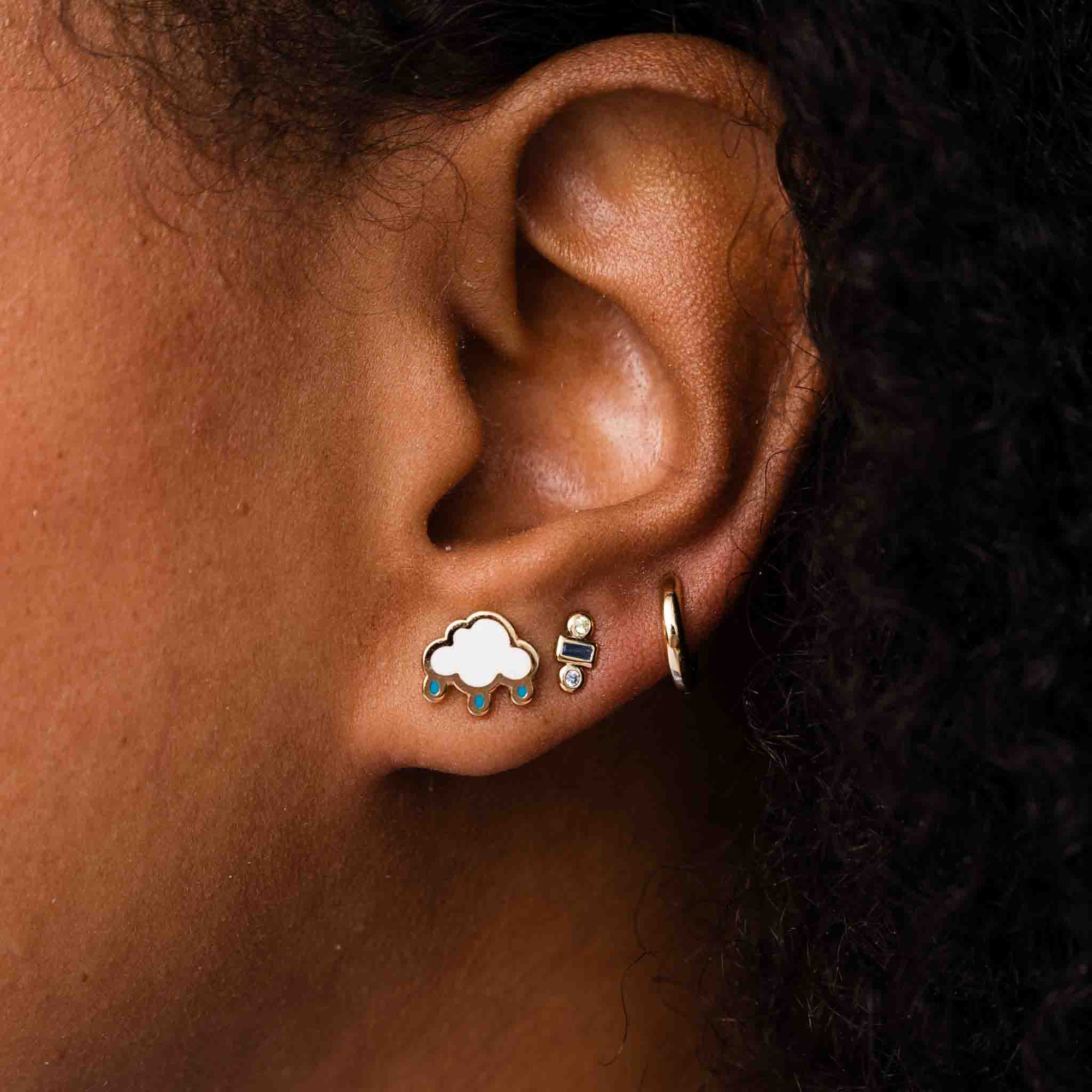 Larissa Loden - Stacked Gemstone Studs -