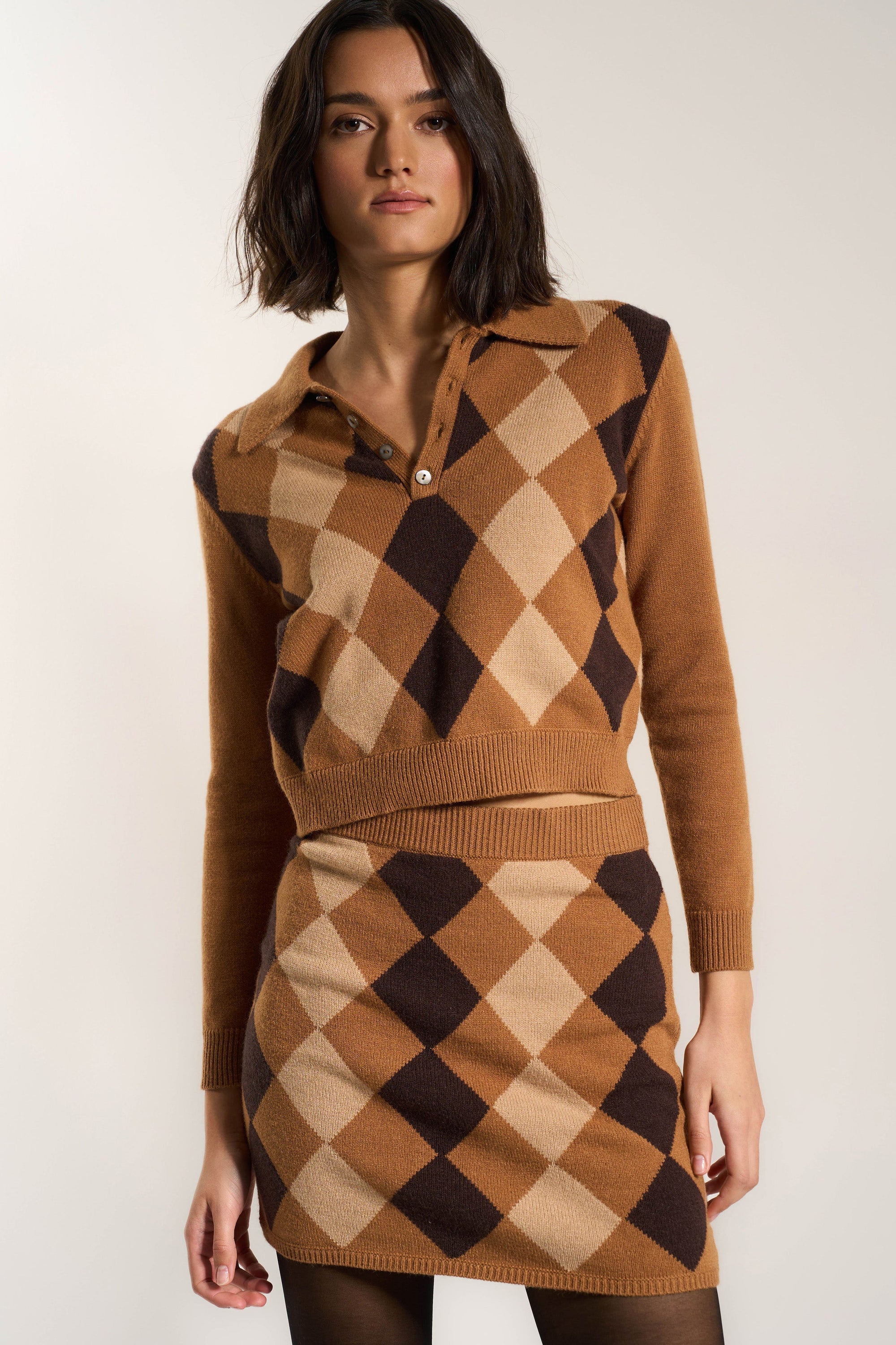 Callahan Knitwear - Dawn Mini Skirt - Chocolate -