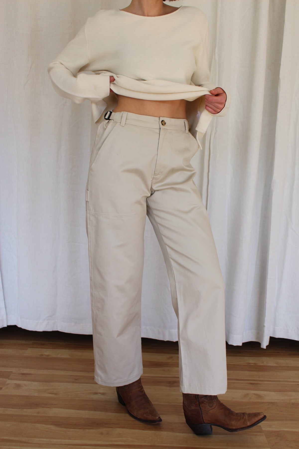 NA NIN - Ingrid Cotton Twill Carpenter Pant - Espresso -