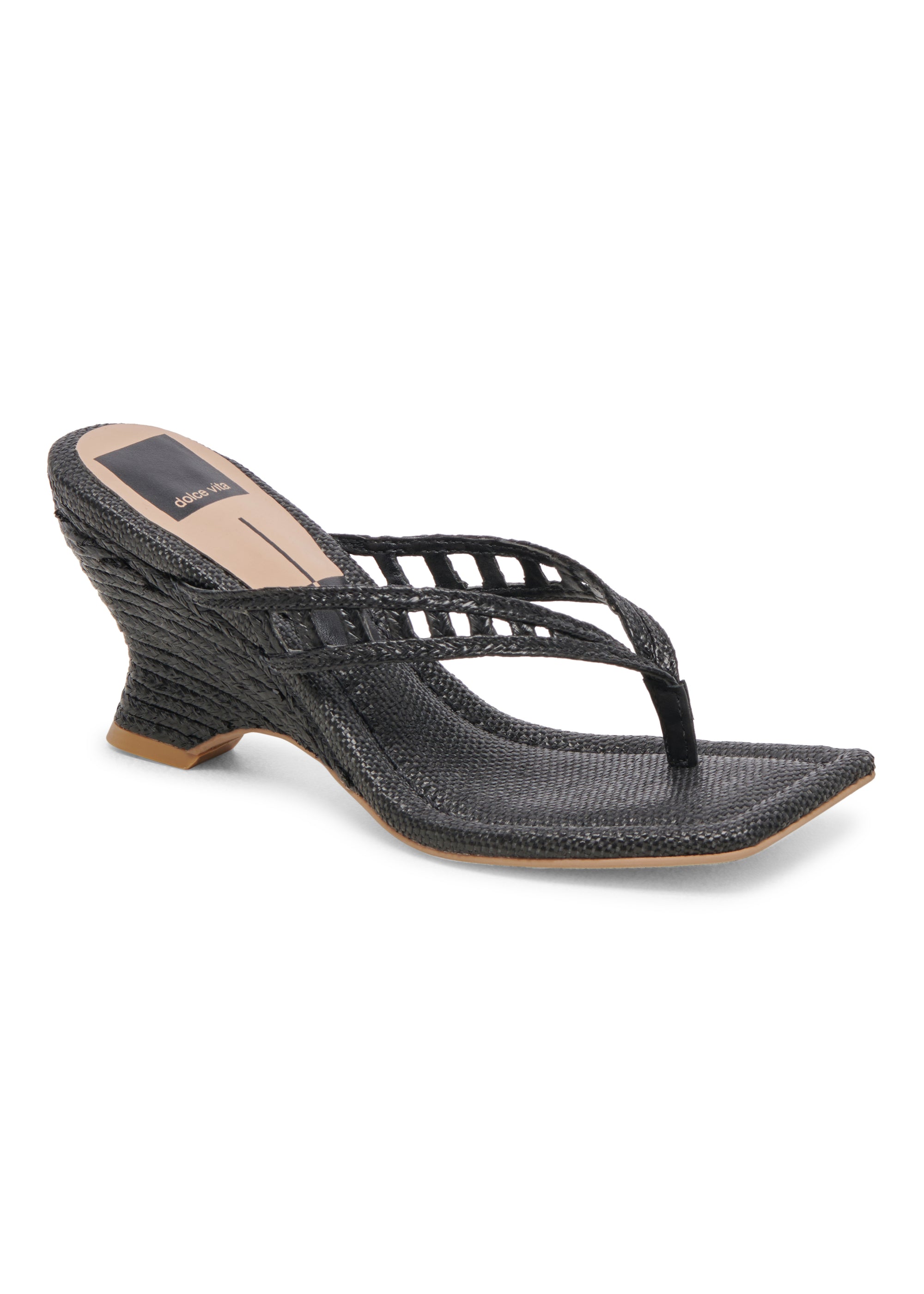 Dolce Vita - Nullah Wedges - Onyx Raffia -