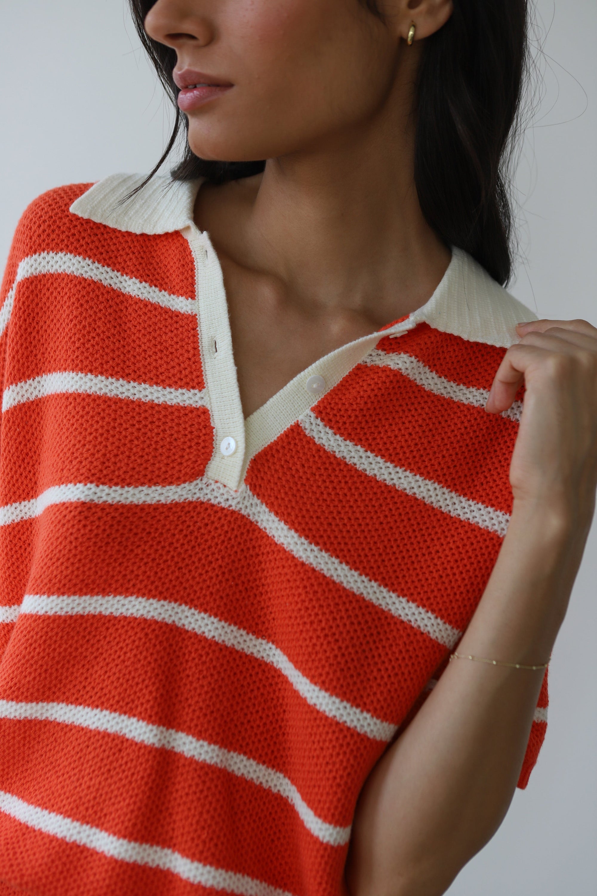 Callahan Knitwear - Doris Overized Polo - Poppy -