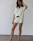 Callahan Knitwear - Doris Short - Creme -