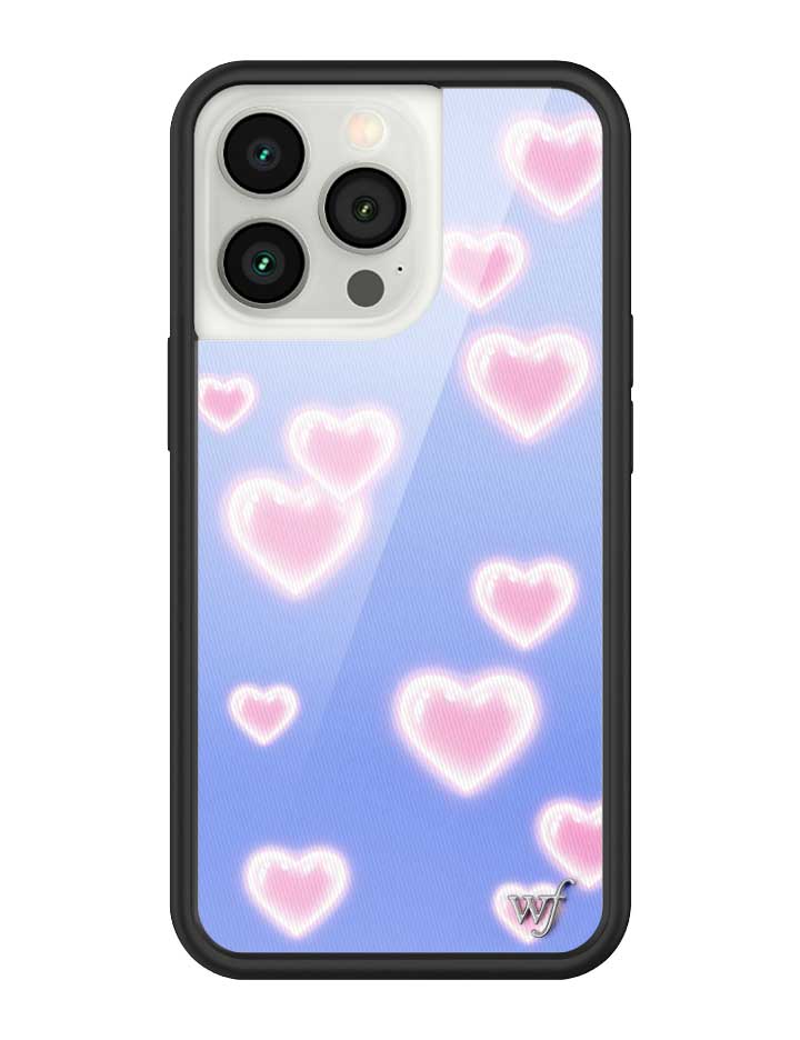Wildflower iPhone case 13 Pro Dreamy Hearts Blue Pink Cute