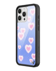 Wildflower iPhone case 16 Pro Max Dreamy Hearts Blue Pink Cute