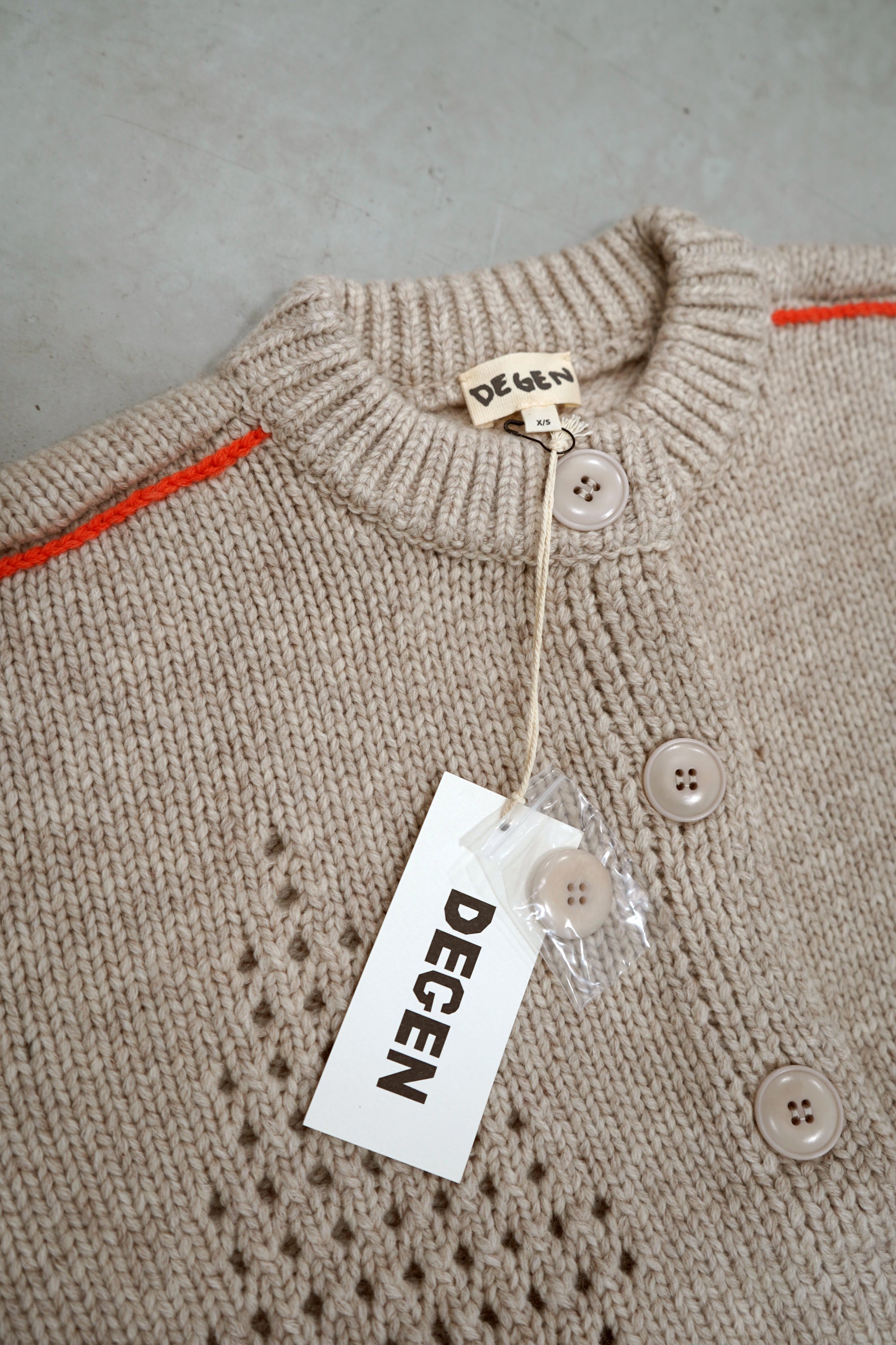 DEGEN - Diamond Eyelet Cardigan - Breeze -