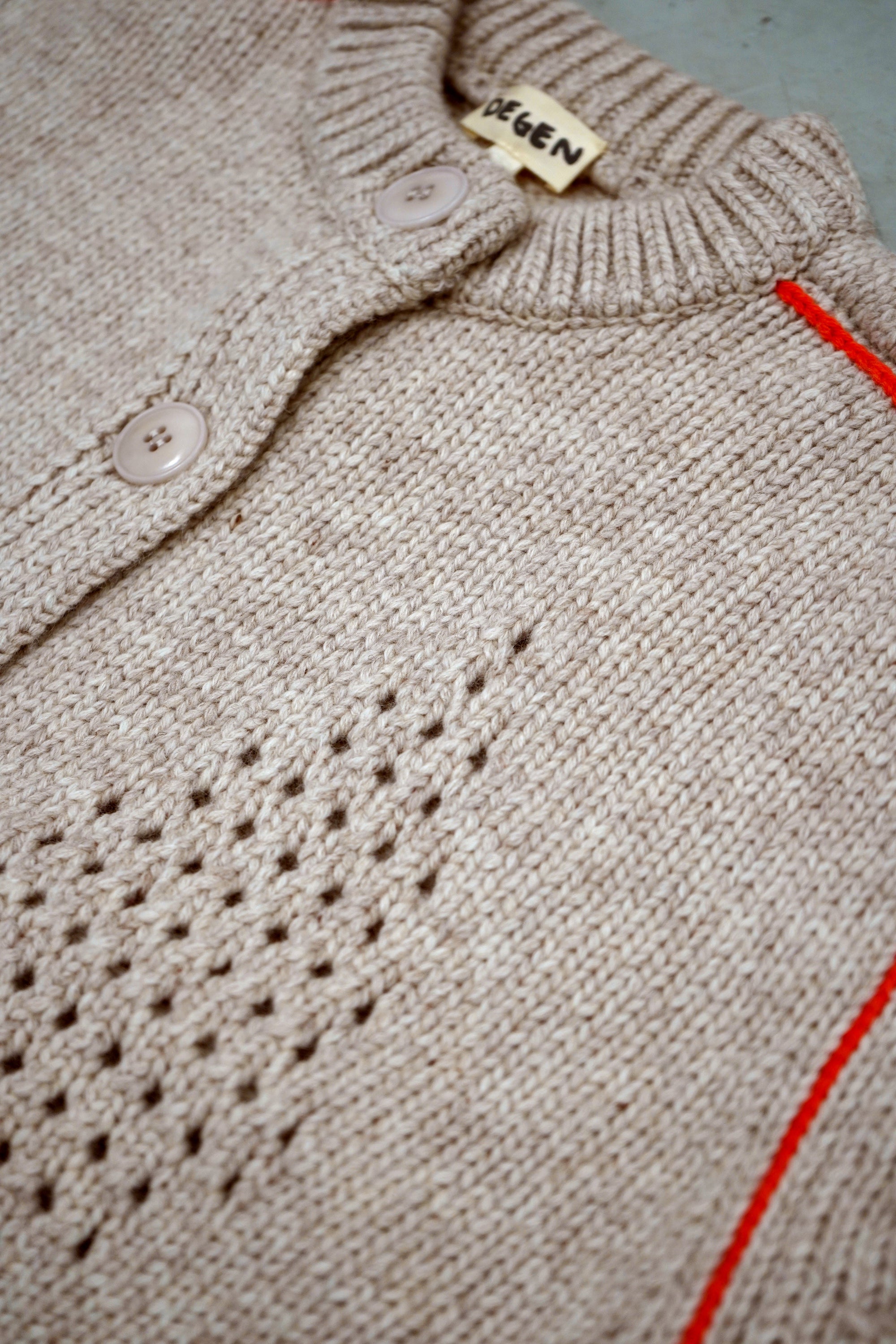 DEGEN - Diamond Eyelet Cardigan - Breeze -