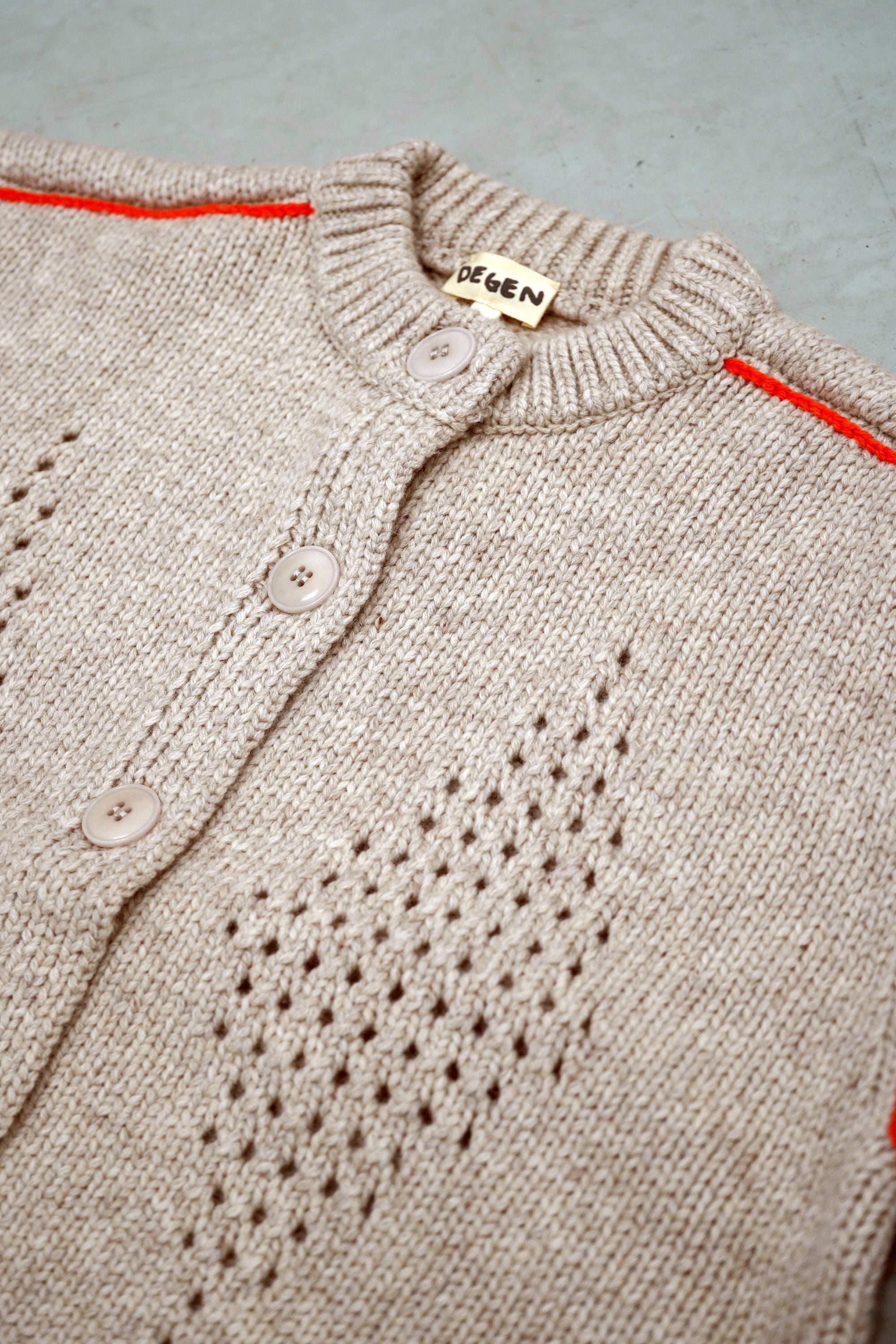 DEGEN - Diamond Eyelet Cardigan - Breeze -