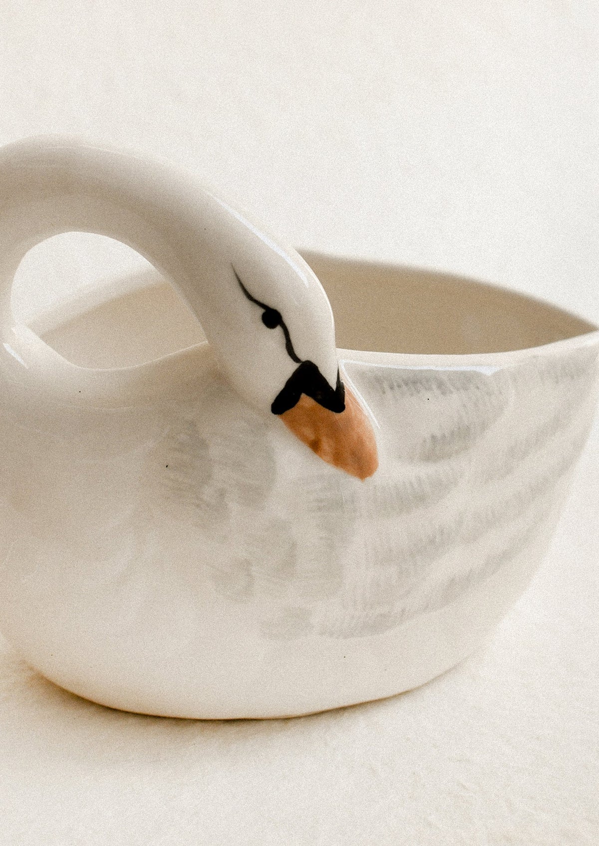Stoneware Swan Creamer Dish