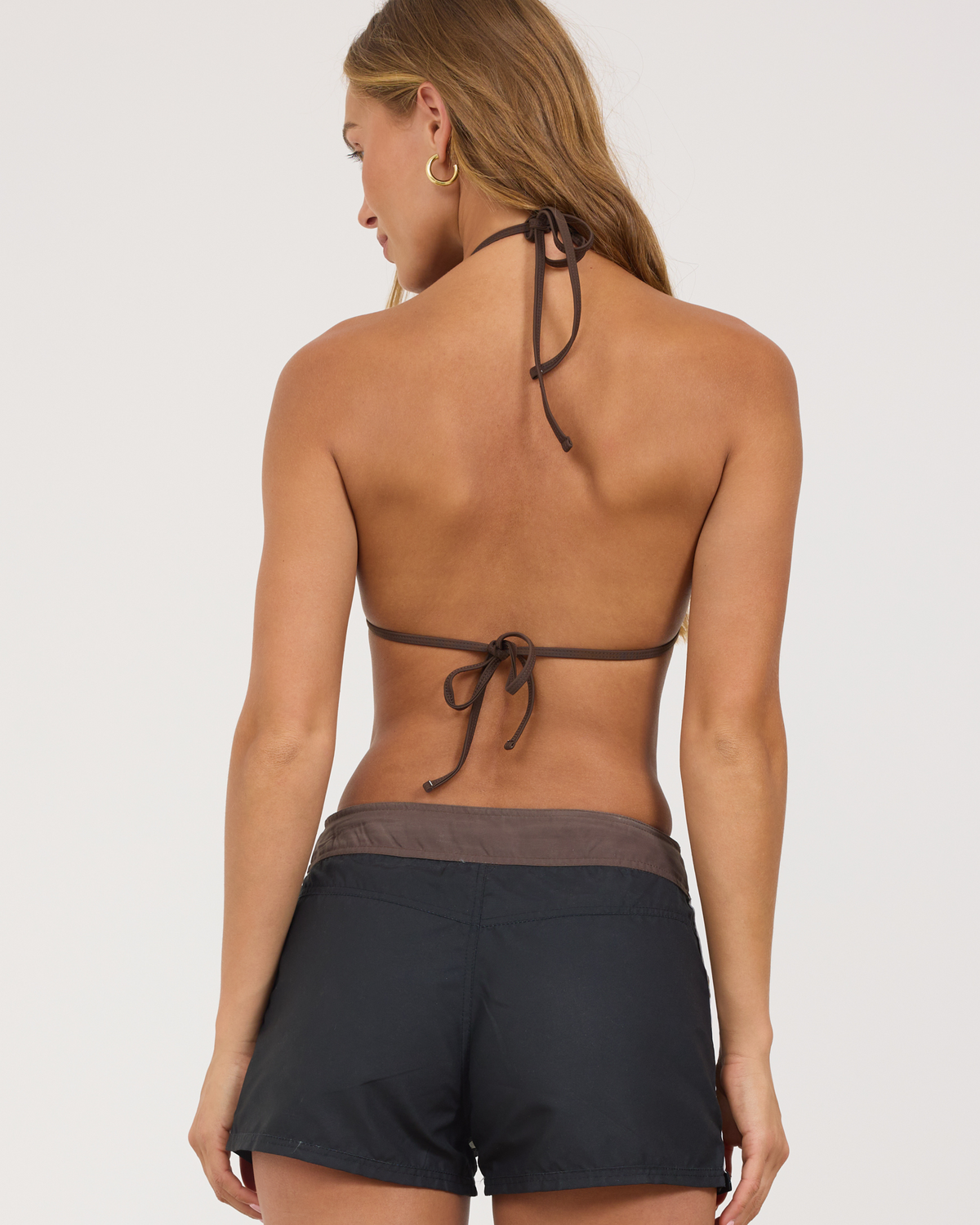 Noserider Surf Club - Triangle Surf Bikini Top in Dark Tropics -