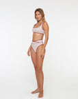 Noserider Surf Club - High Waisted Surf Bikini Bottom in Banda Lines -