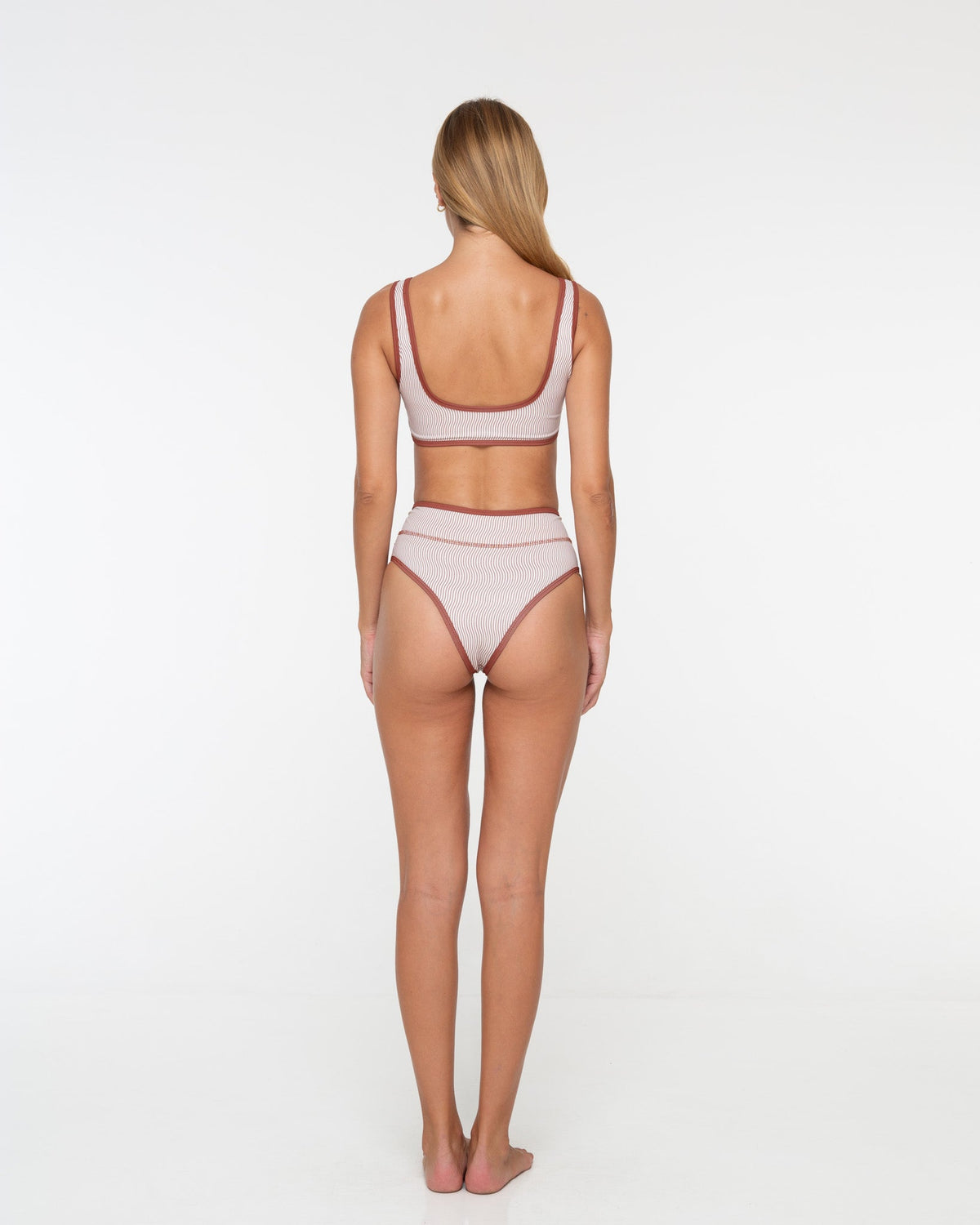 Noserider Surf Club - Noserider Surf Bikini Top in Banda Lines -