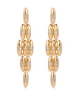 Ettika - Oval Dome Baguette Dangle Earrings -