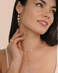 Ettika - Oval Dome Baguette Dangle Earrings -