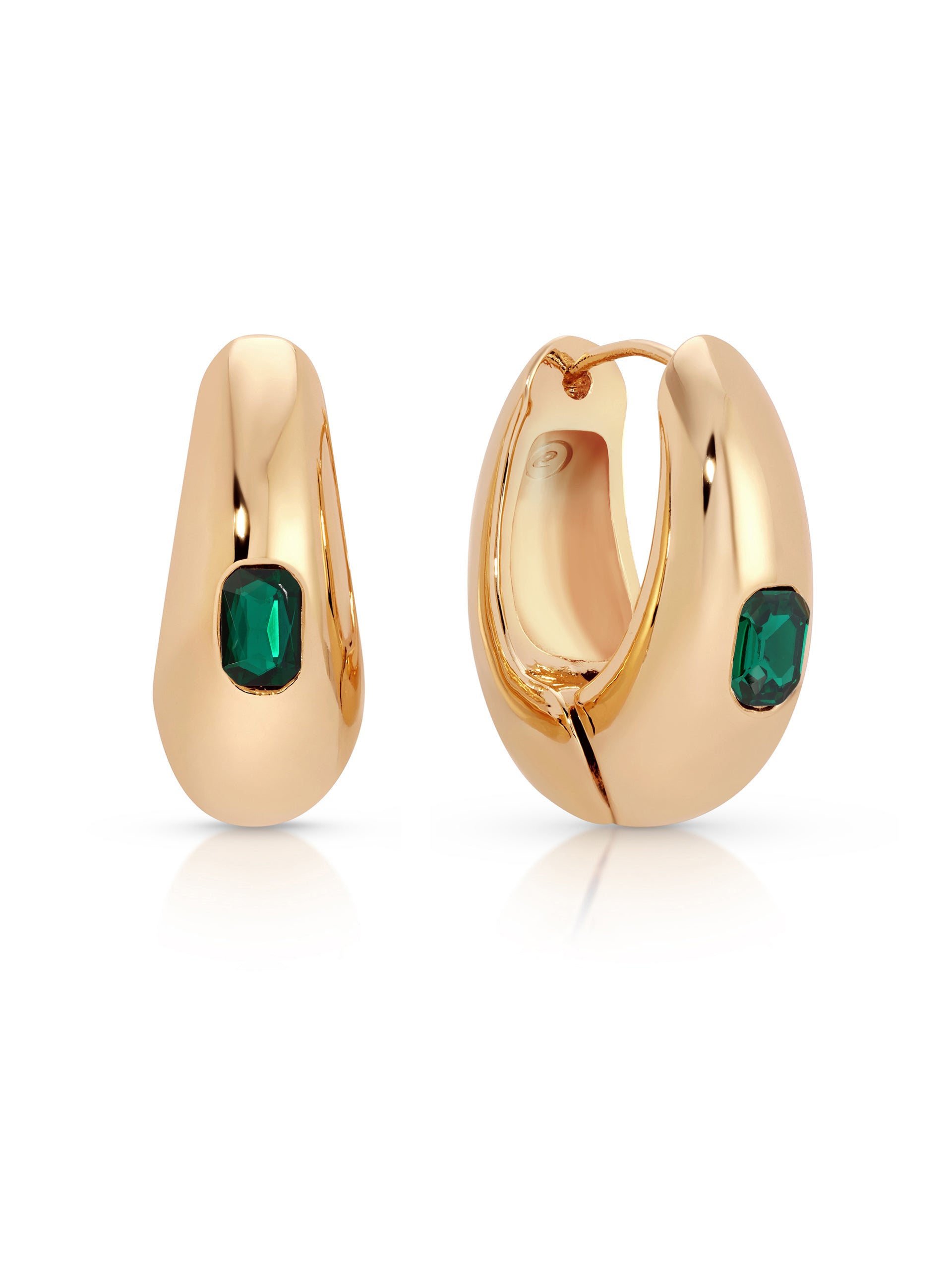 Ettika - Emerald Deco Hoops -