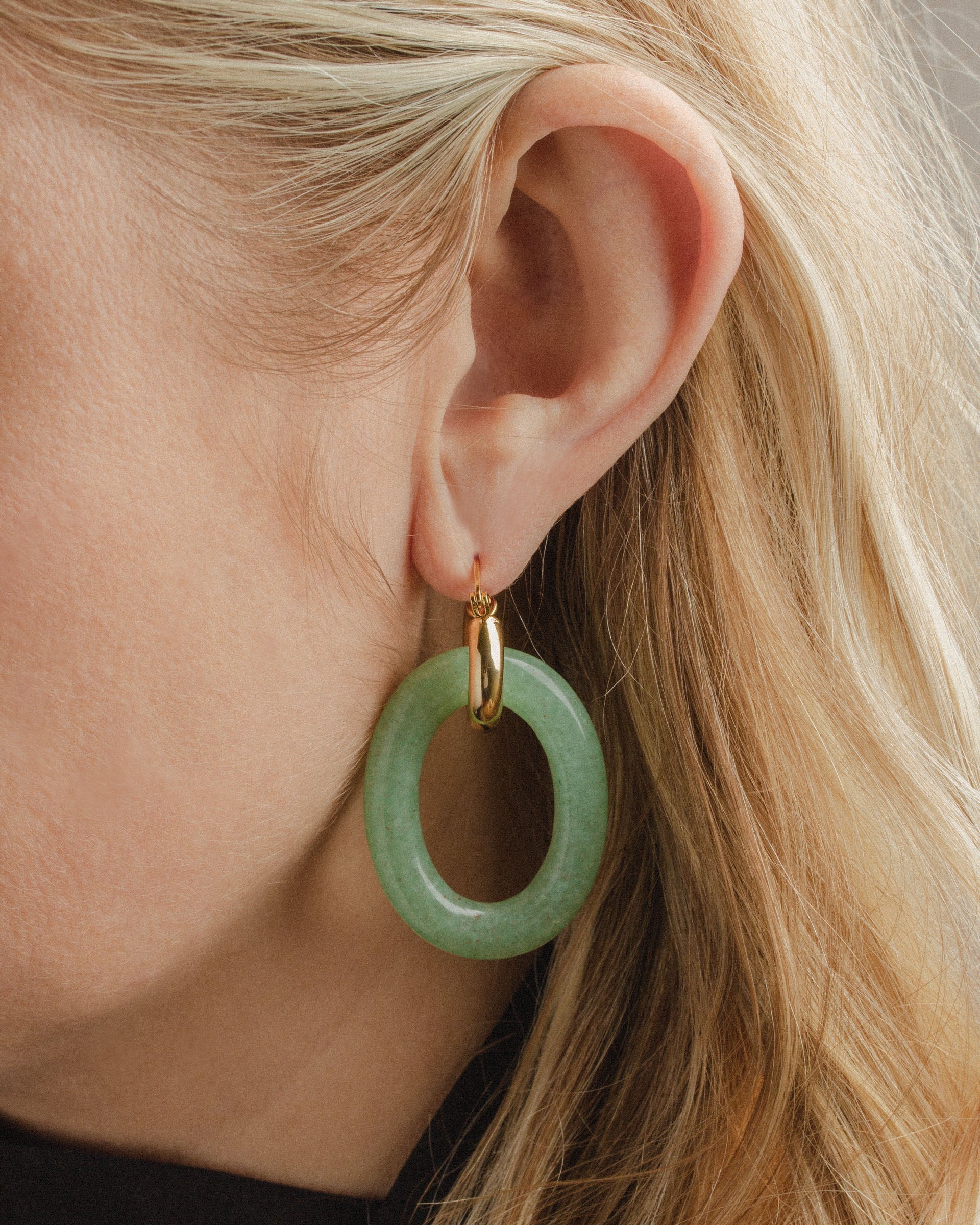 Luna Norte - Simply Charmed Oval Hoop Earring -