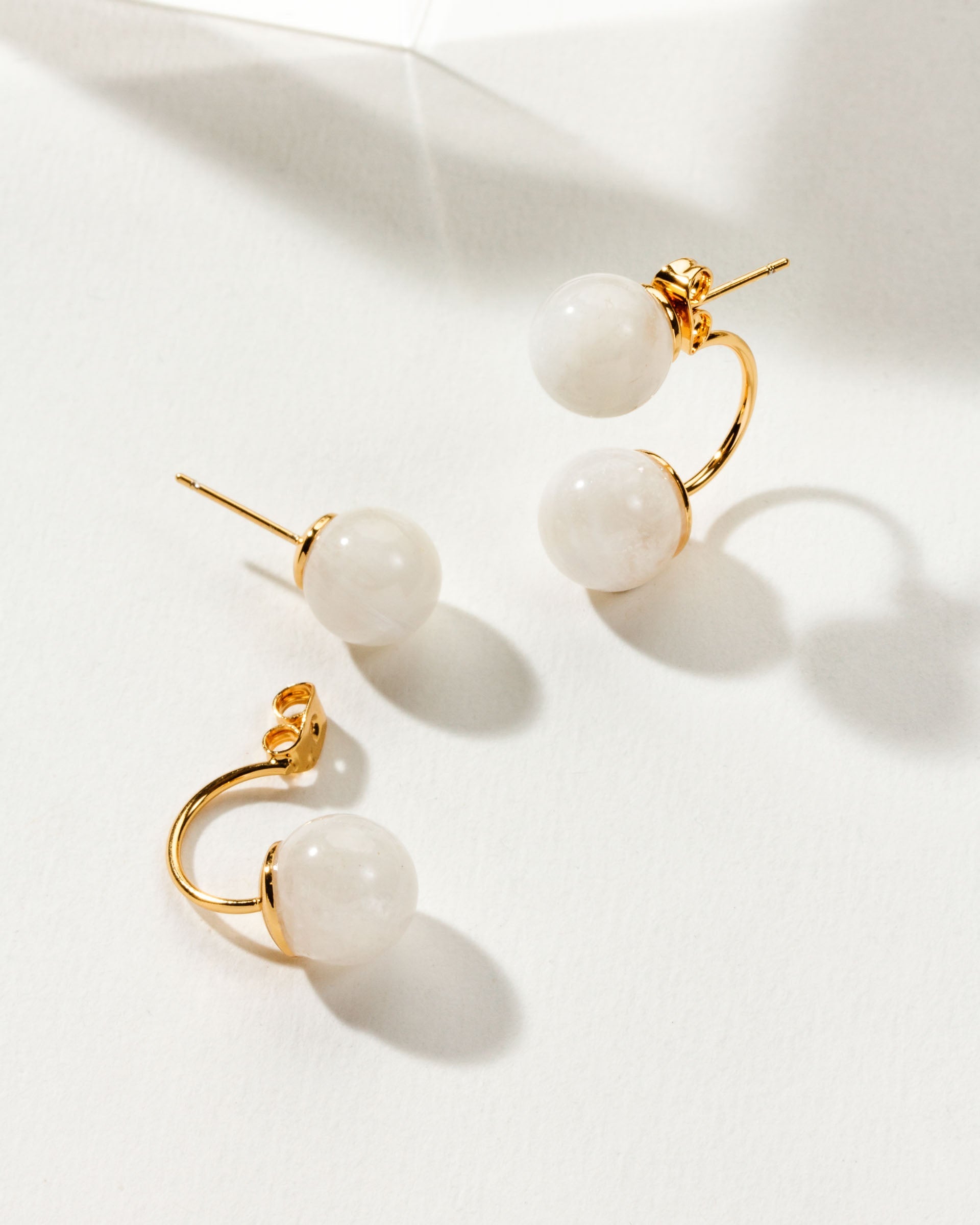 Luna Norte - Mars Moons Front Back Gemstone Earring -